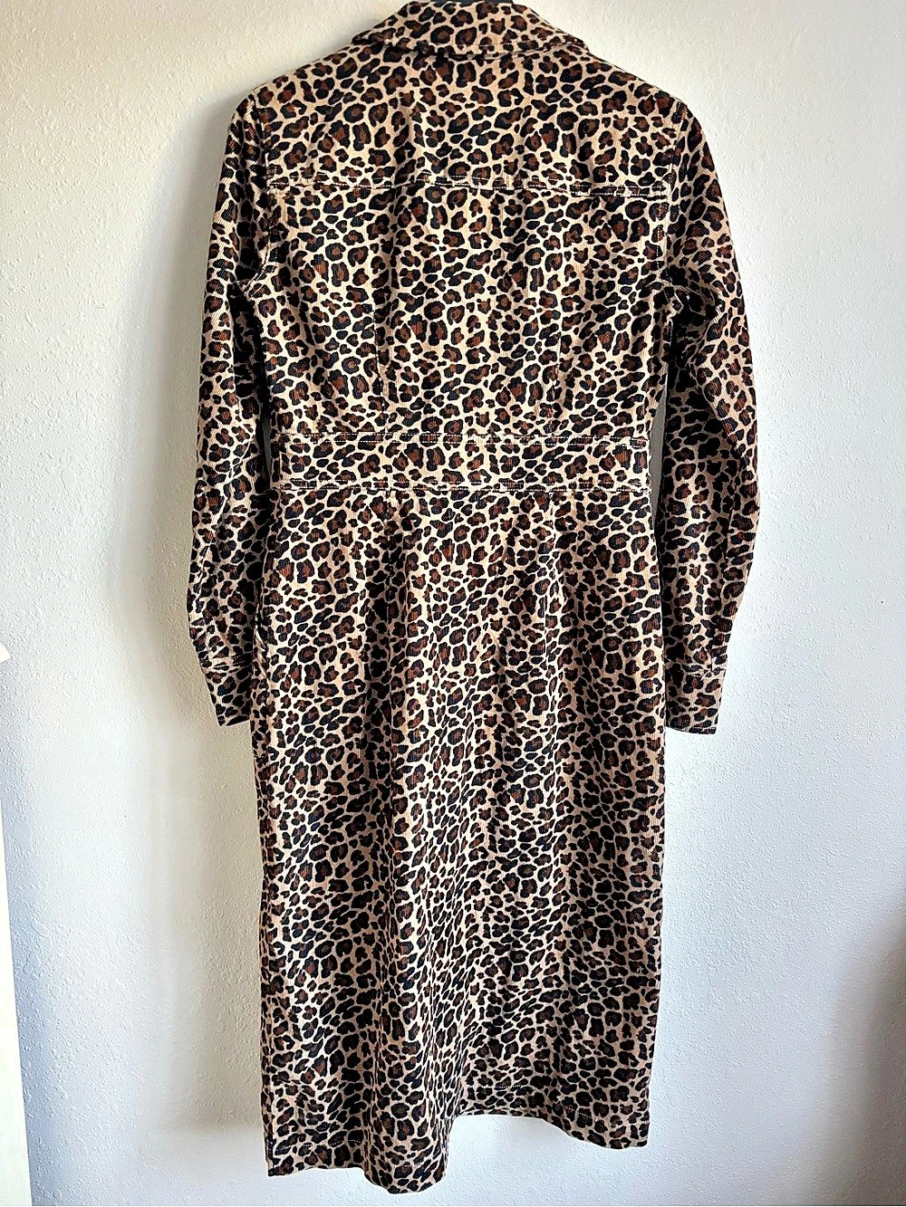 Boden Leopard Fields Fleur Cord Midi Dress Size 4 - Picture 3 of 10